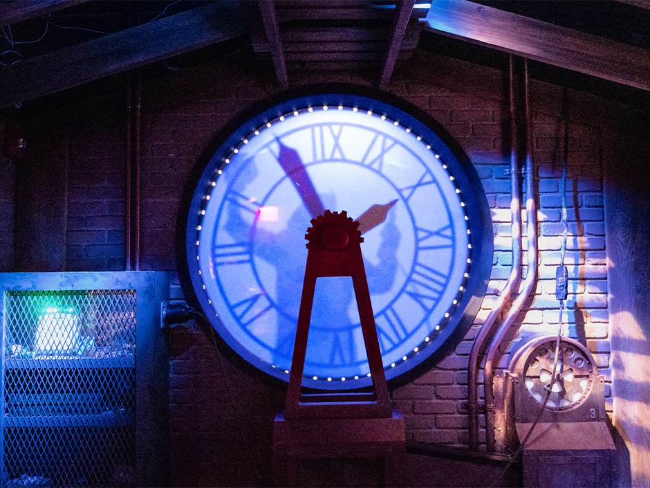 Clock tower silhouette