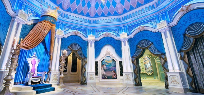 Throne room inside Cinderella's Fairy Tale Hall