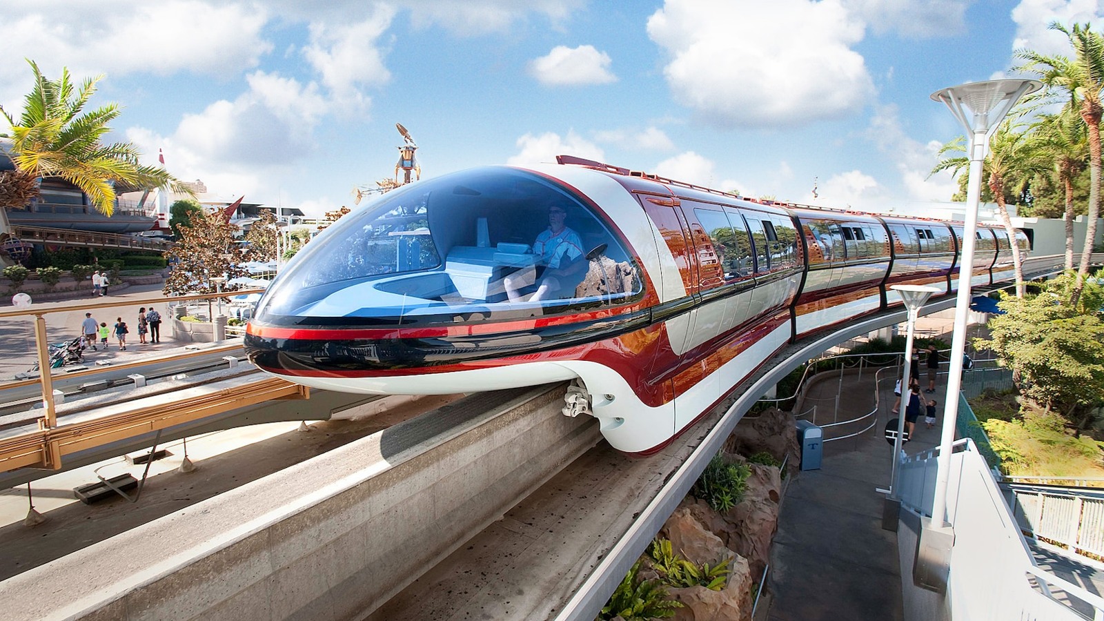 Disneyland Monorail train in official archive photography