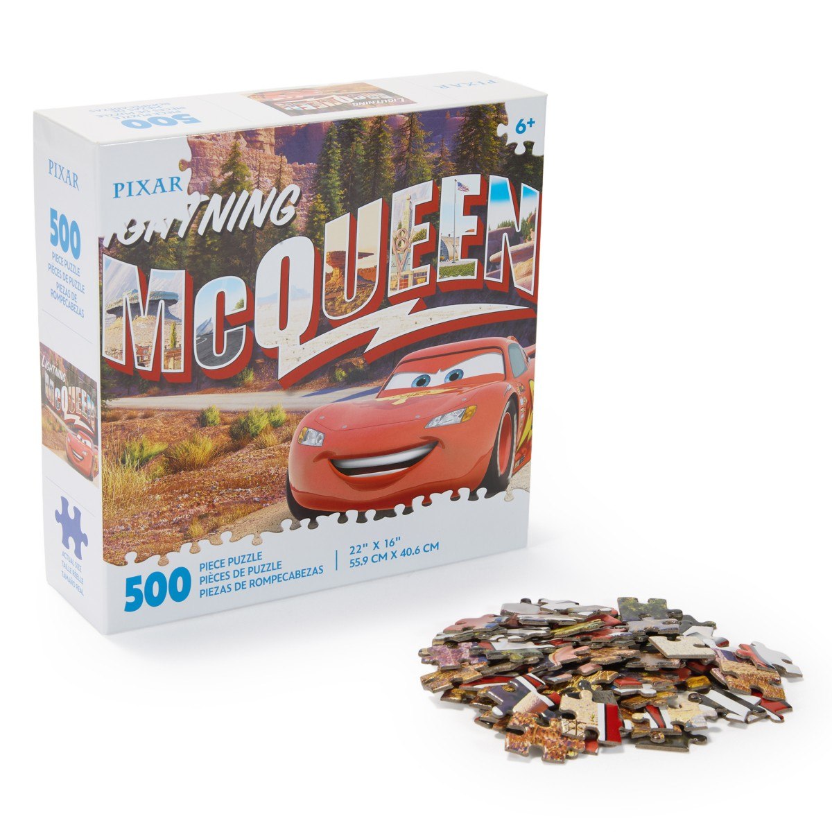 Lightning McQueen puzzle box and pieces