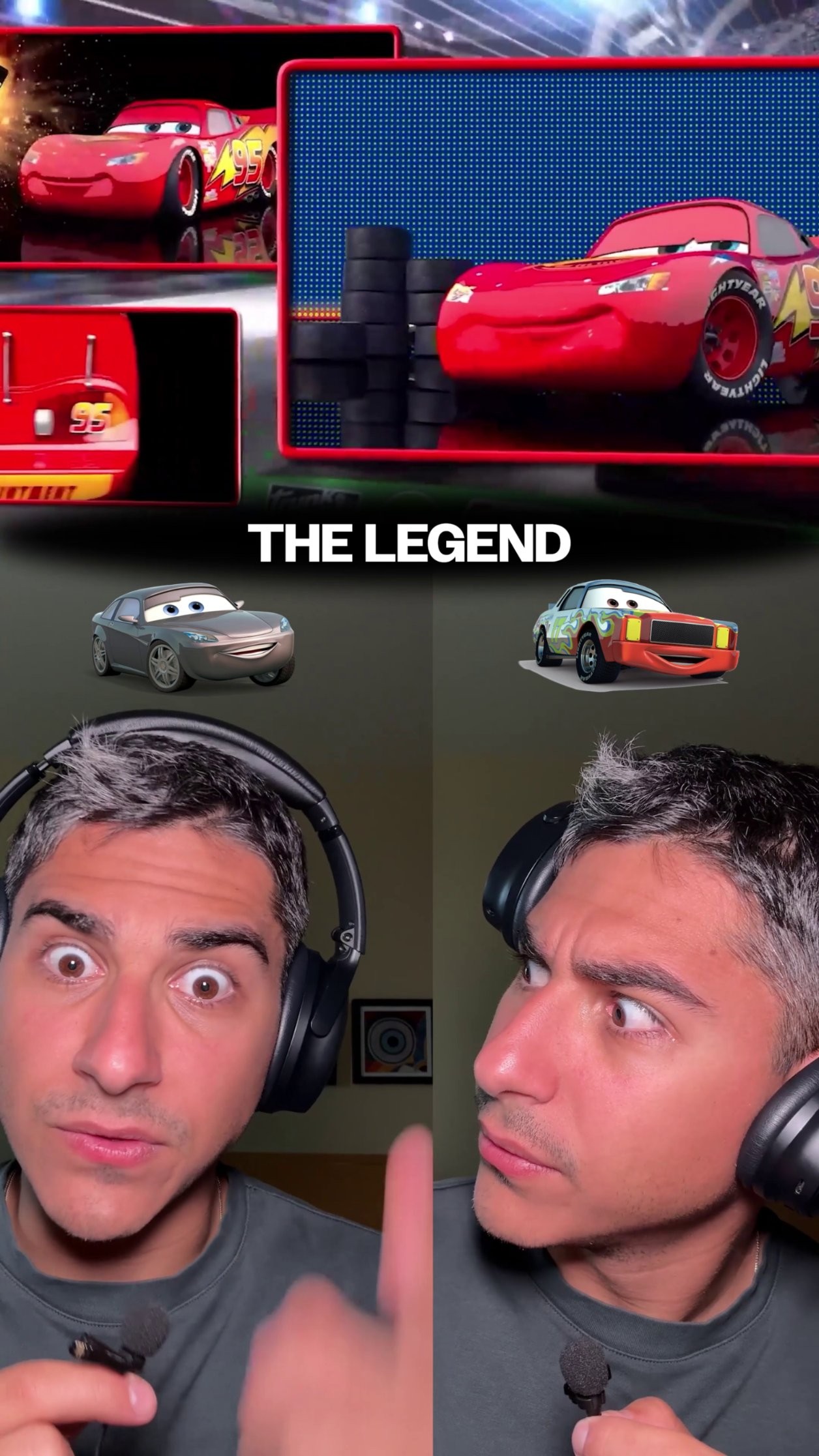 MrCarSounds and Lightning McQueen in the official thumbnail for Pixar’s September 5 video