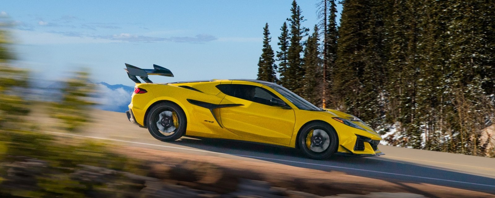 Yellow 2026 Corvette ZR1 in Chevrolet promotional photography, not the silver EPCOT display car