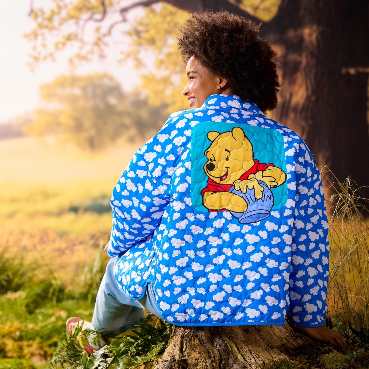 Back of the jacket on a model