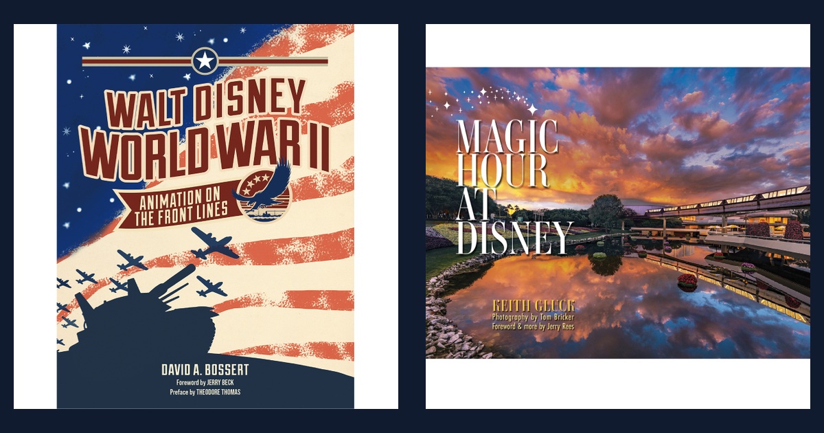Covers of Walt Disney World War II: Animation on the Front Lines and Magic Hour at Disney from Old Mill Press