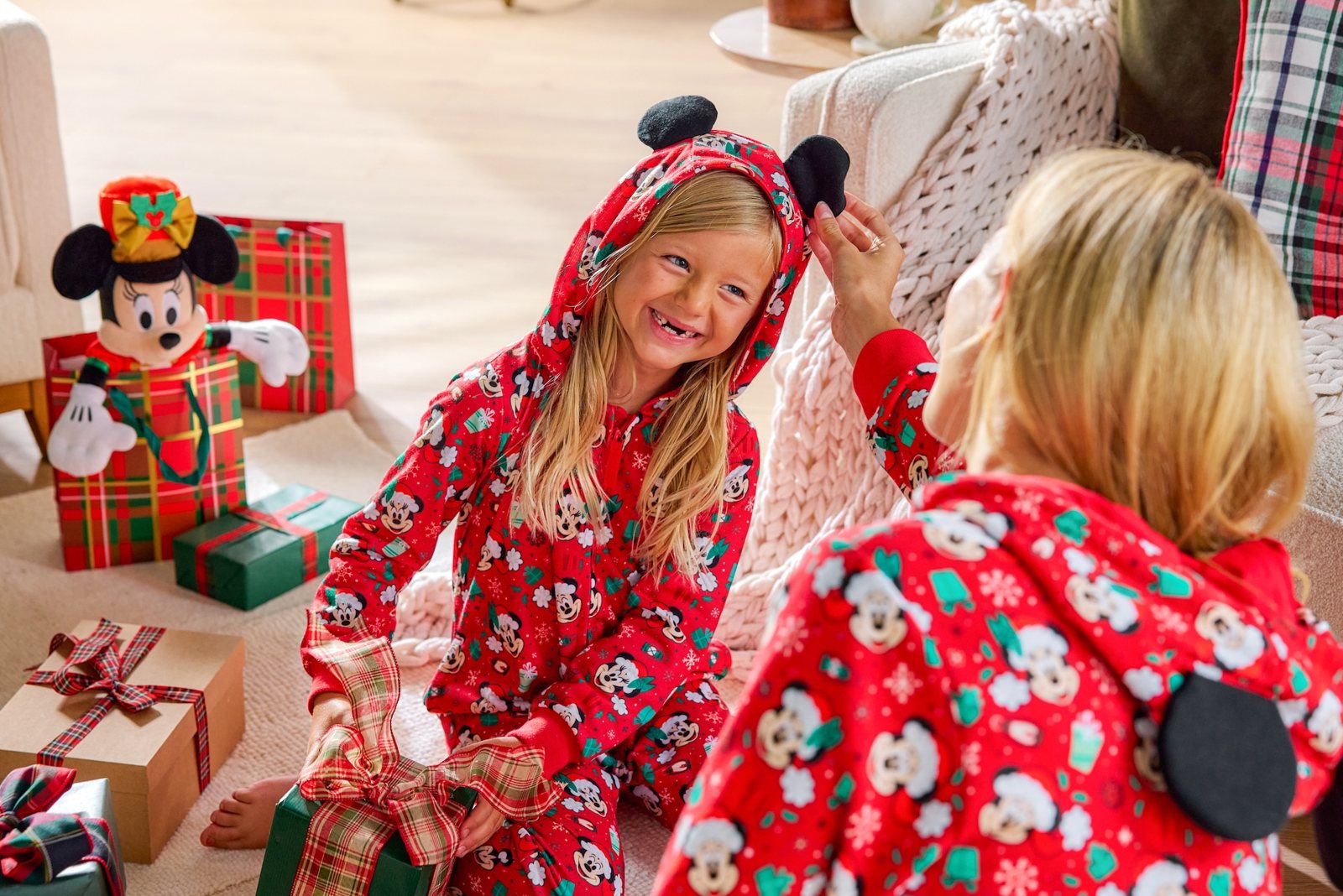 Mickey and Minnie hooded pajamas