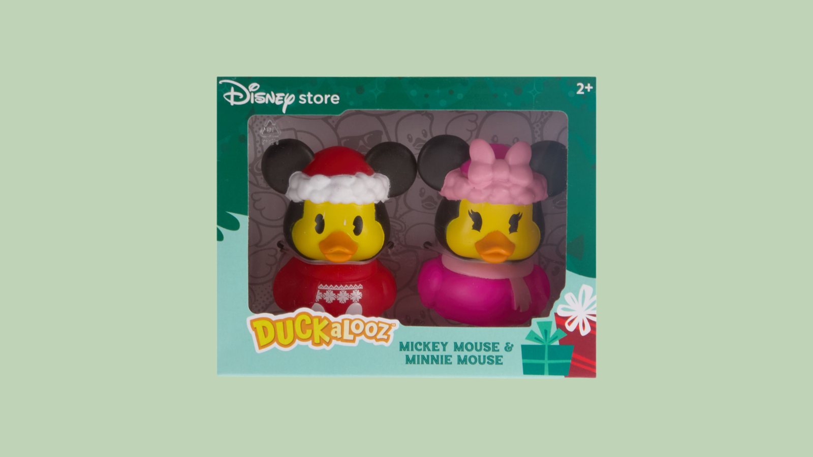 Mickey and Minnie Holiday Rubber Duck Set by Duckalooz