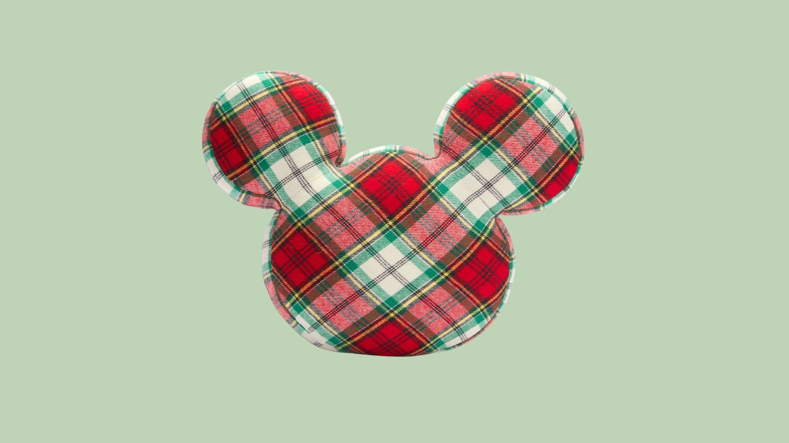 Mickey Mouse Christmas Tartan Cushion