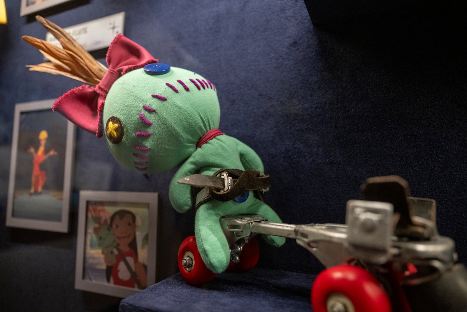 Lilo’s doll, Scrump, in the treasures display