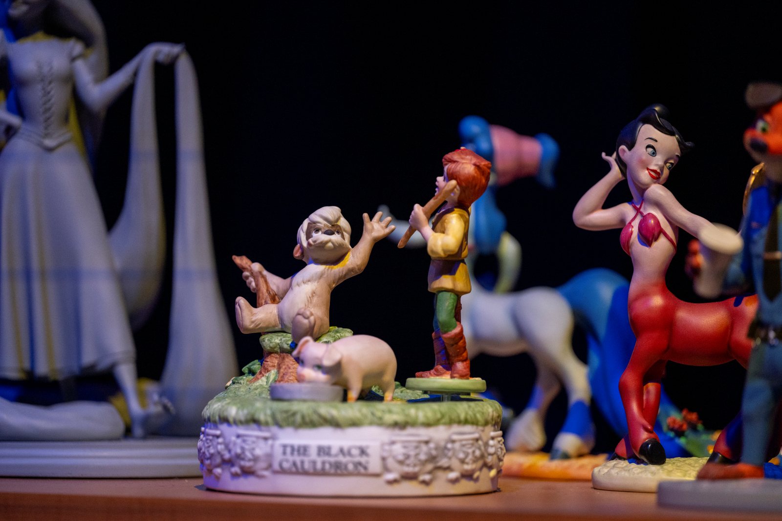 The Black Cauldron figure among the animation keepsakes