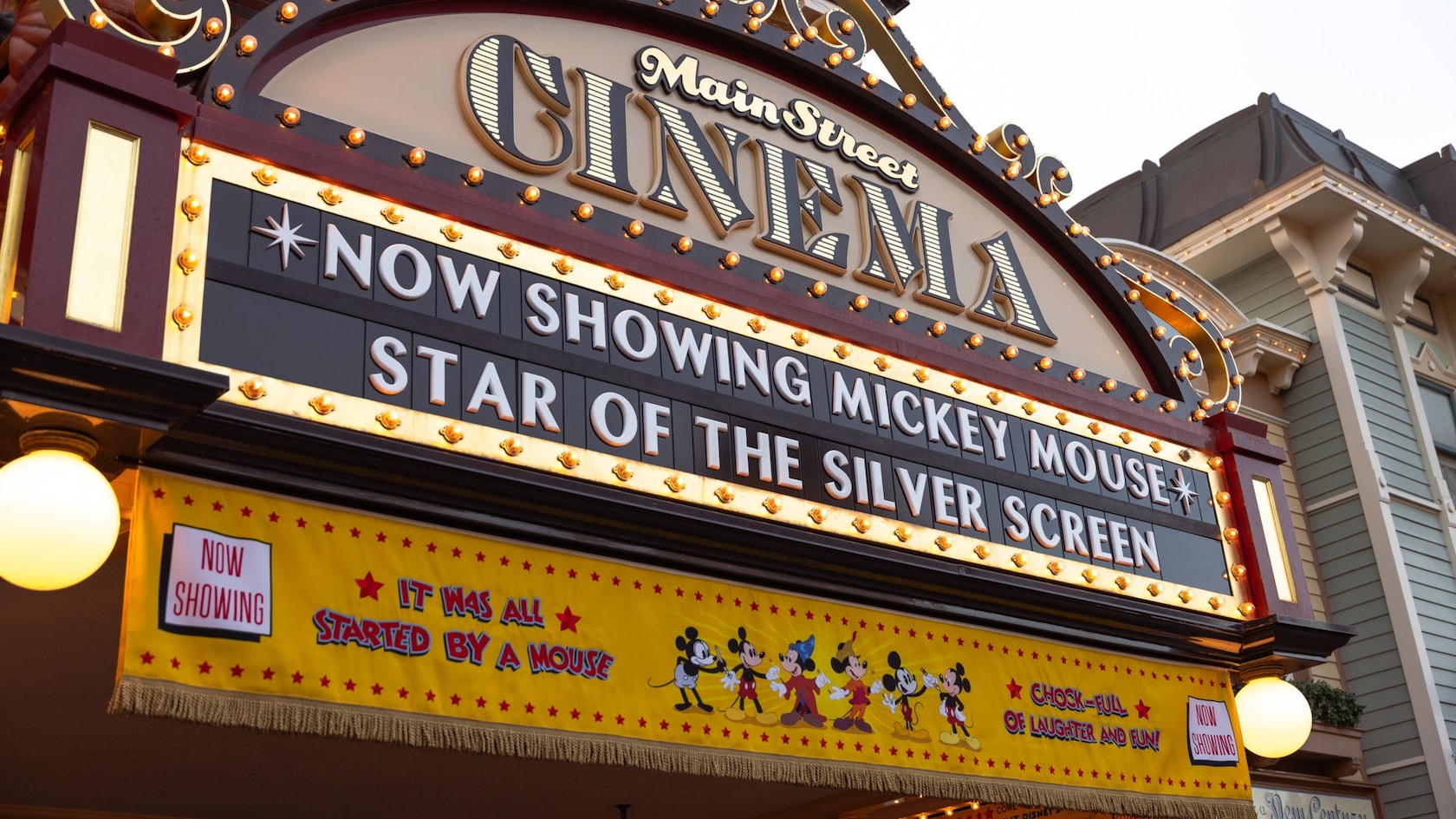 File photo: the Main Street Cinema marquee at Disneyland. The souvenir ticket is not pictured.