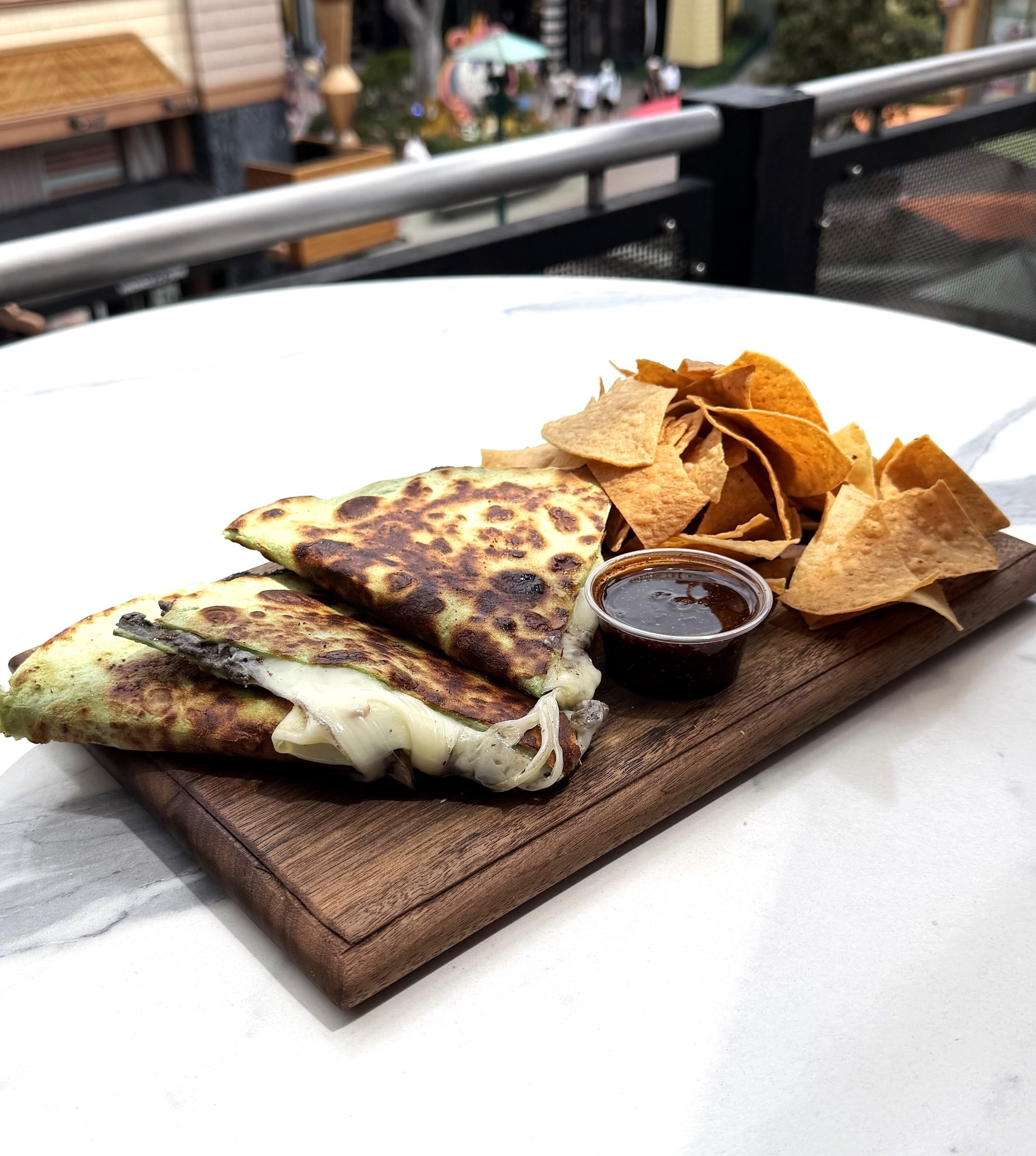 Haunted Harvest Quesadilla served with chips and salsa at Ballast Point