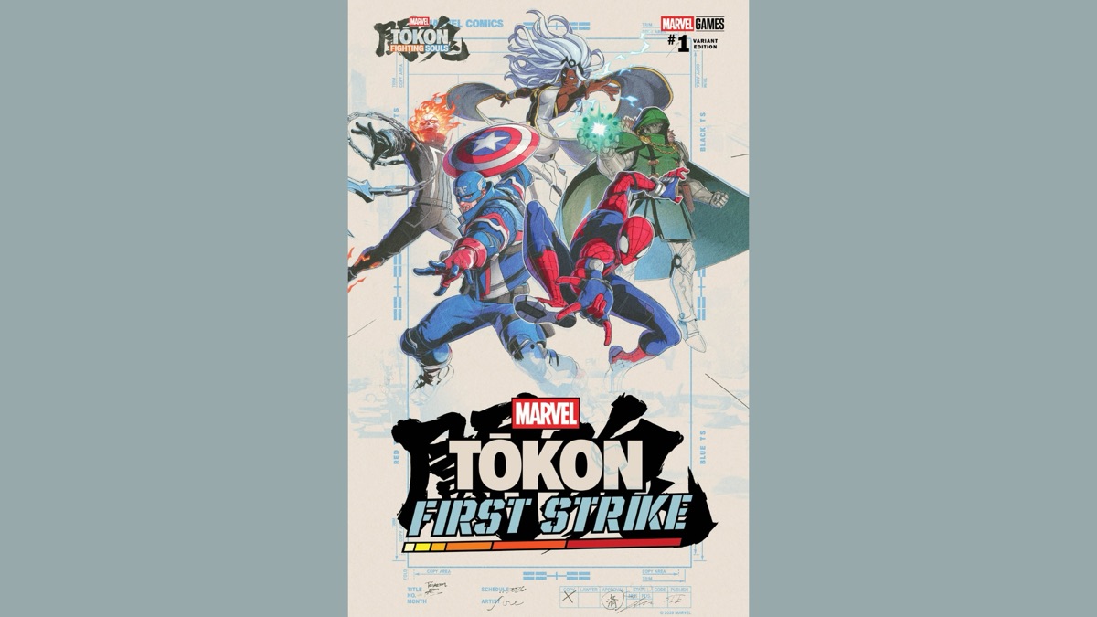MARVEL Tōkon: First Strike #1 cover featuring Storm, Captain America, Spider-Man and Doctor Doom