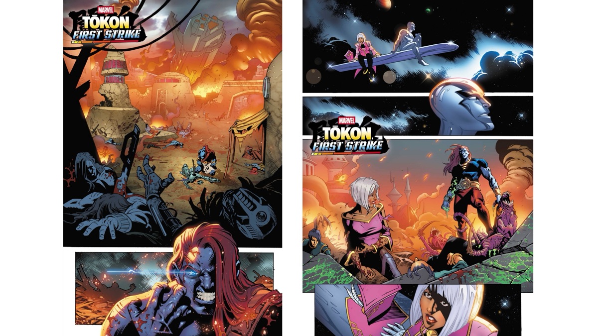 Panels from MARVEL Tōkon: First Strike #1 showing Storm and other characters