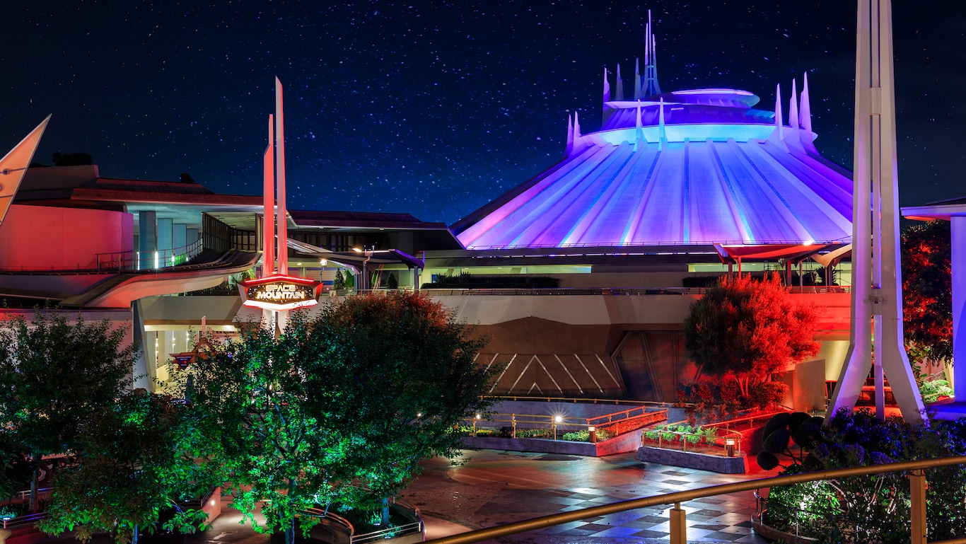 Space Mountain in Disneyland's Tomorrowland; file photo