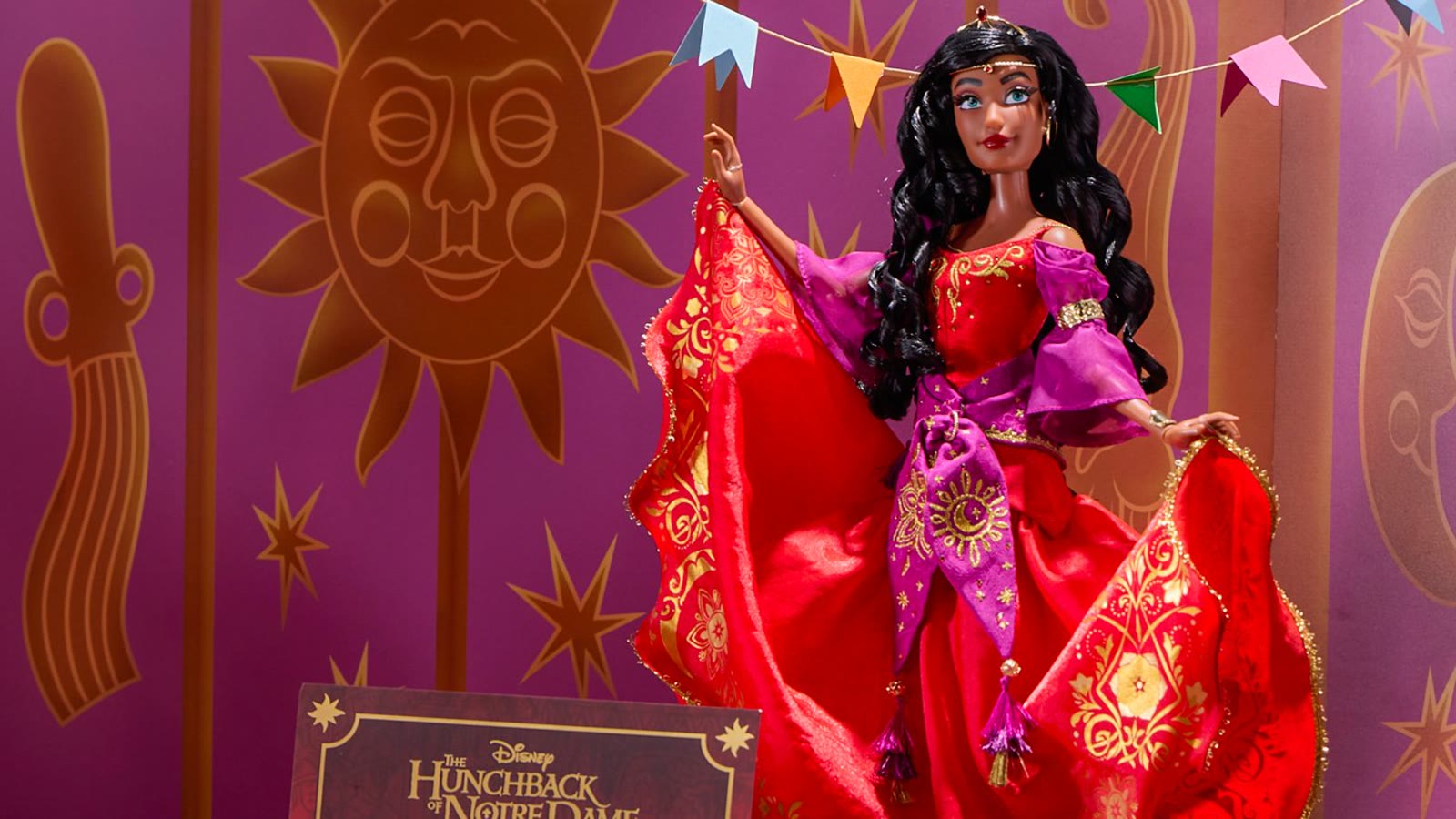 Esmeralda limited-edition doll in a red Feast of Fools costume