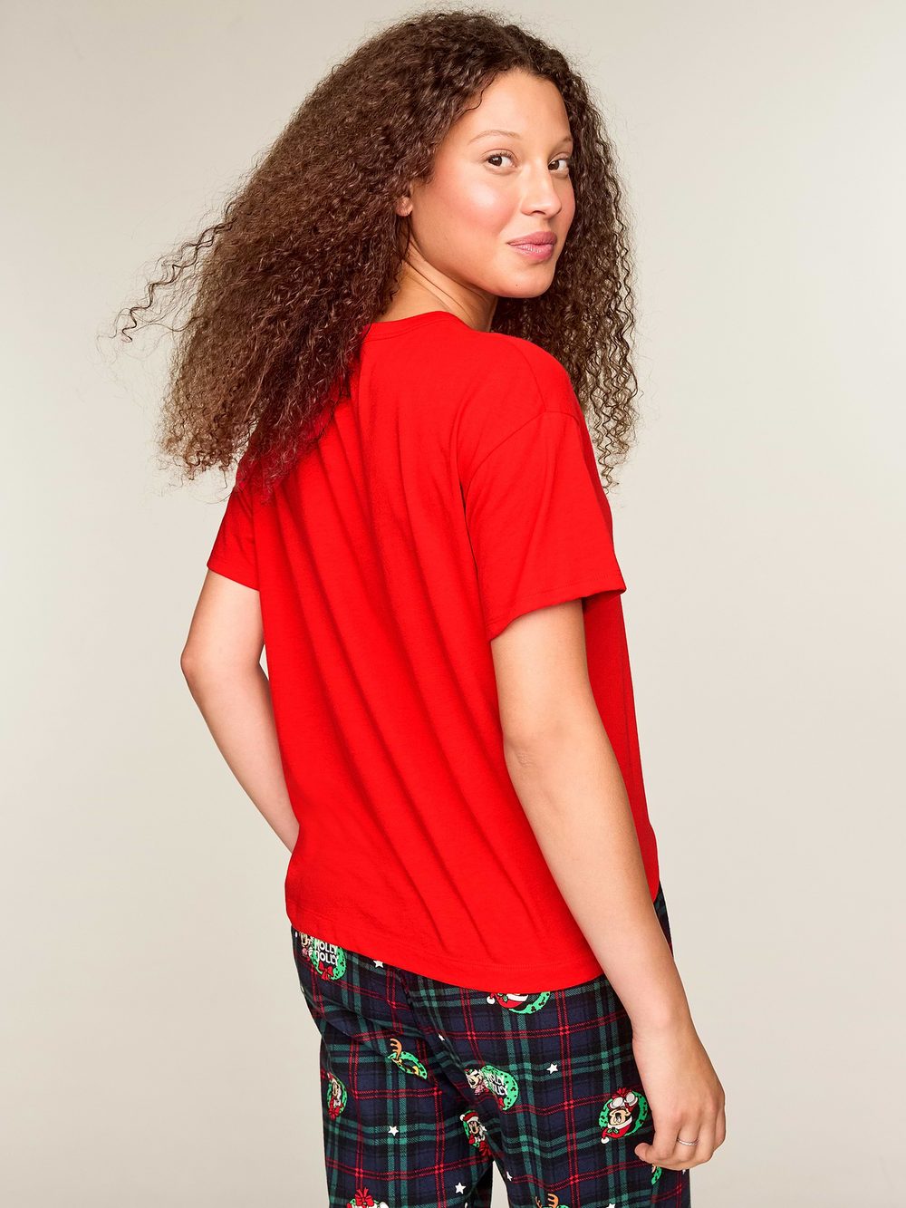 Back view of the red Old Navy x Disney oversized T-shirt