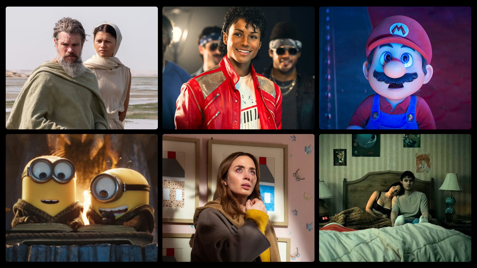 A six-film collage from Universal Film's official $5 billion global box-office announcement