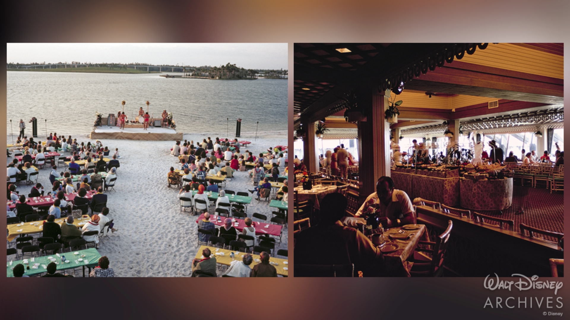 The original Polynesian Revue Luau beach setting and Papeete Bay Verandah
