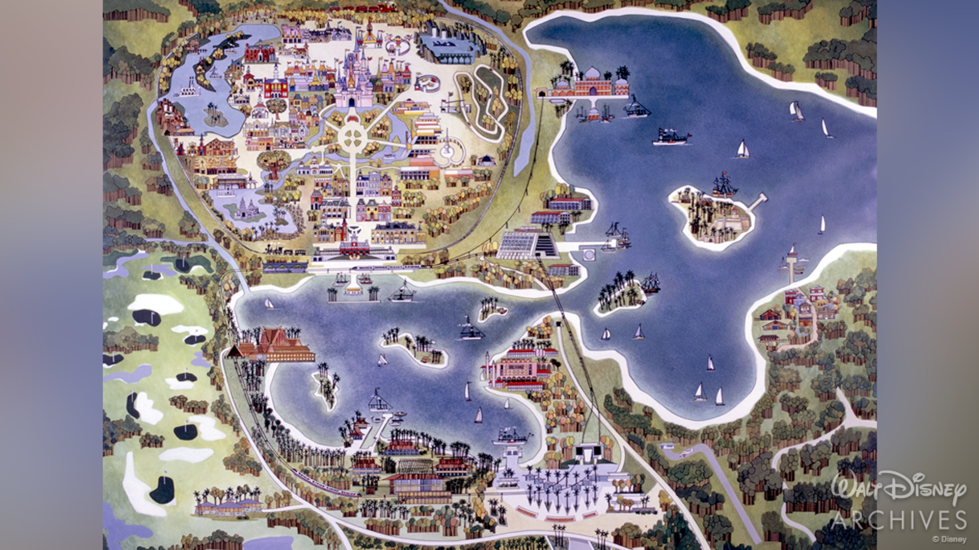 An illustrated Phase One map shows Walt Disney World and several planned resort sites