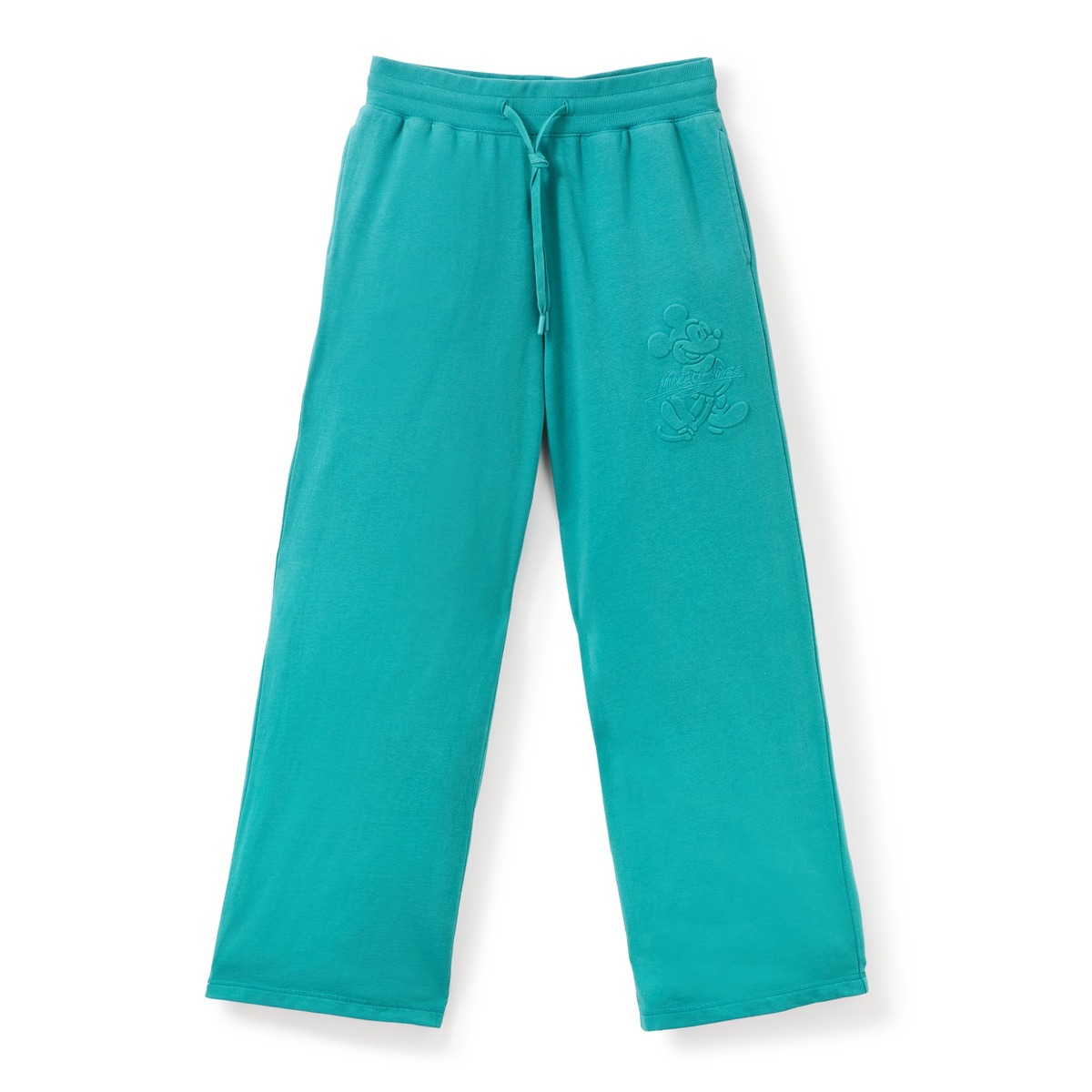 Teal green Mickey Mouse wide-leg lounge pants