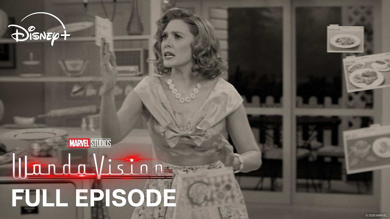Wanda Maximoff in the first full WandaVision episode posted by Marvel Entertainment