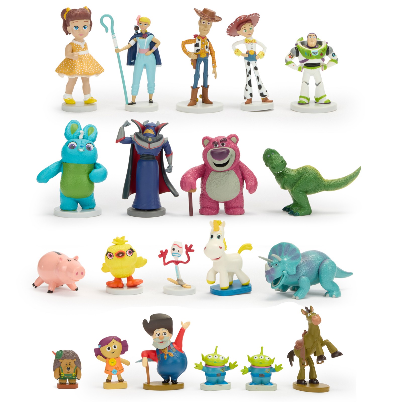 Toy Story Mega Figure Set with 20 characters including Woody, Buzz Lightyear, Jessie and Rex