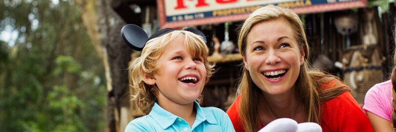 Guests visiting Walt Disney World in the official Annual Pass page banner