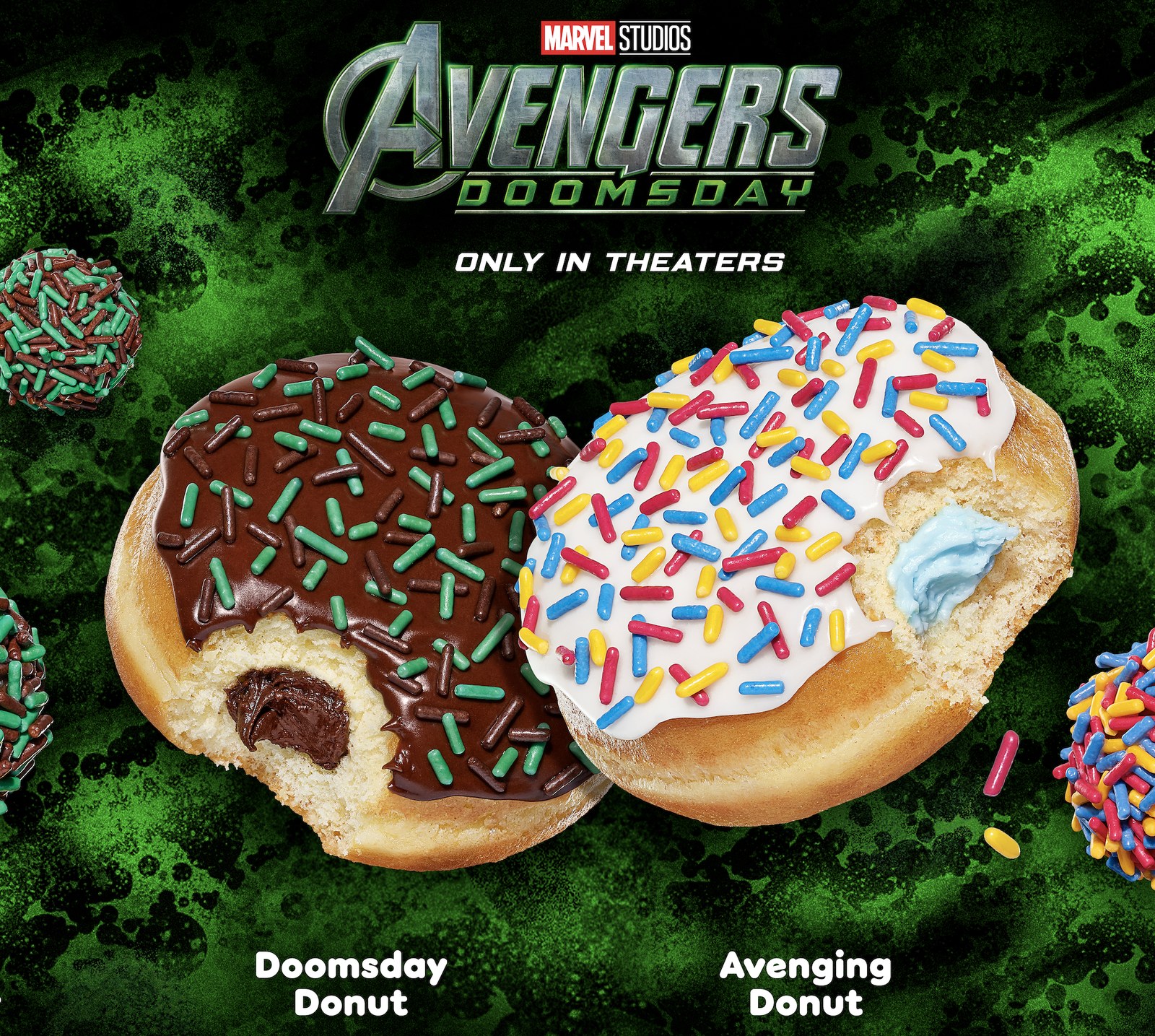 Doomsday and Avenging donuts from Dunkin’s Avengers: Doomsday menu