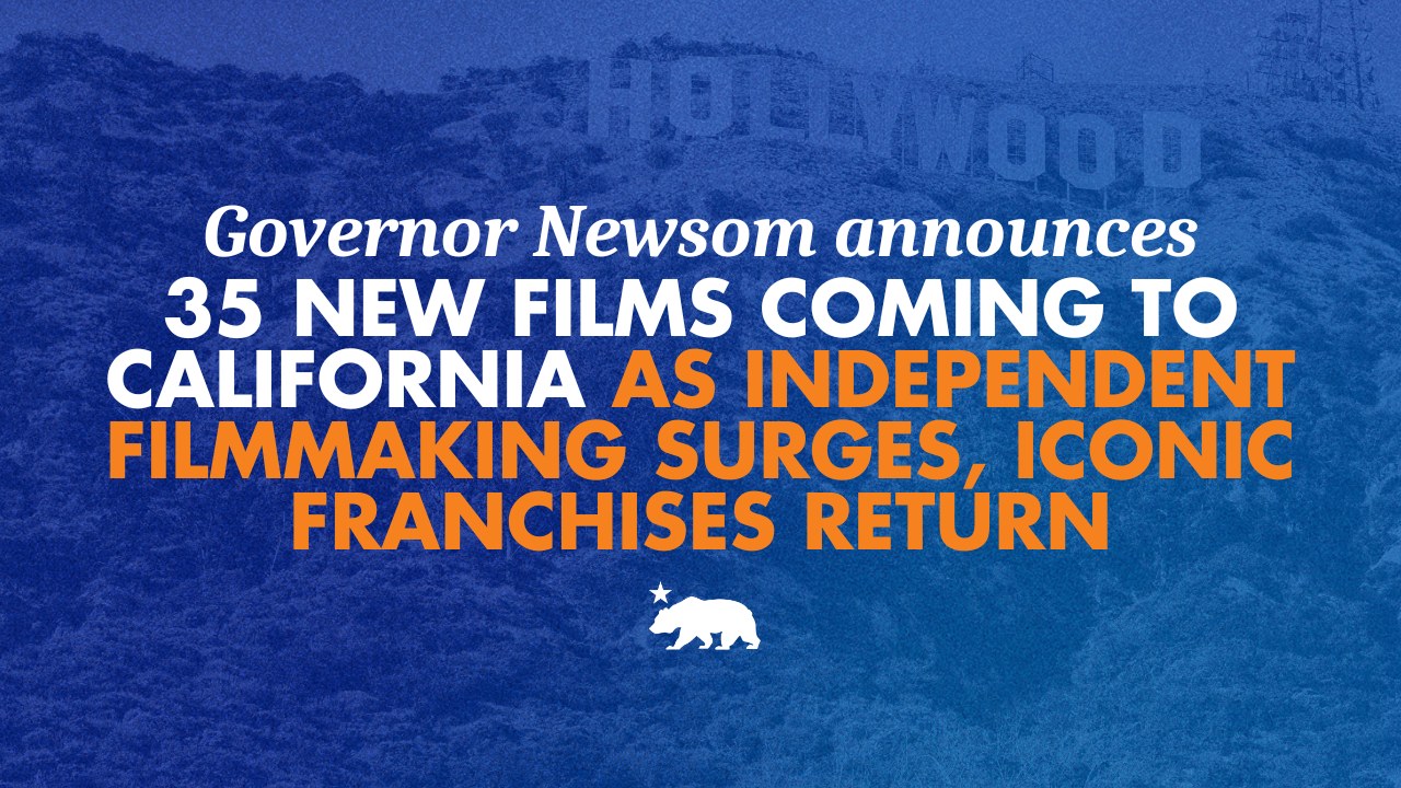 California's official graphic for the 35-film tax credit award round