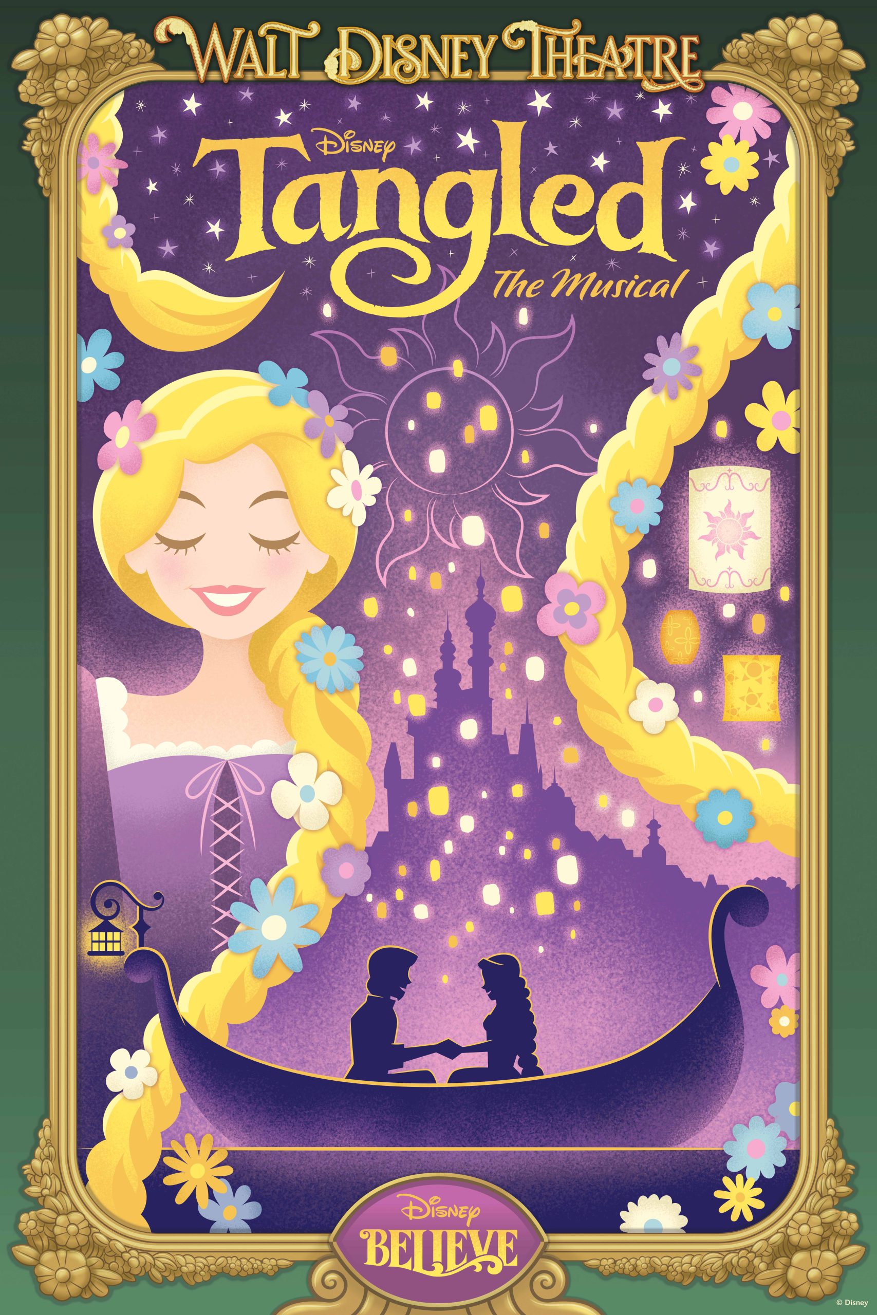 Tangled: The Musical poster for the Disney Believe