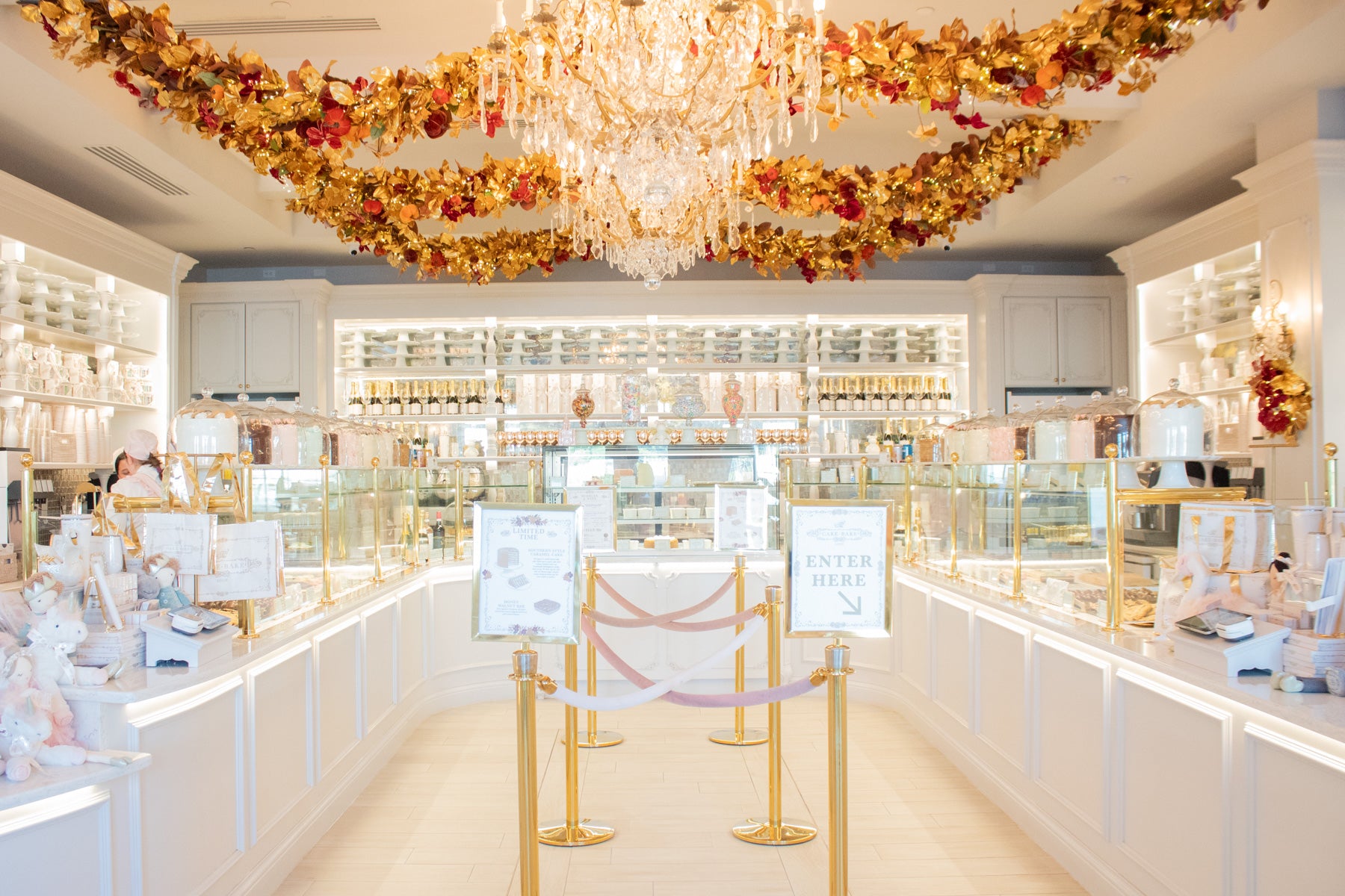The bakery counter inside The Cake Bake Shop at Disney's BoardWalk