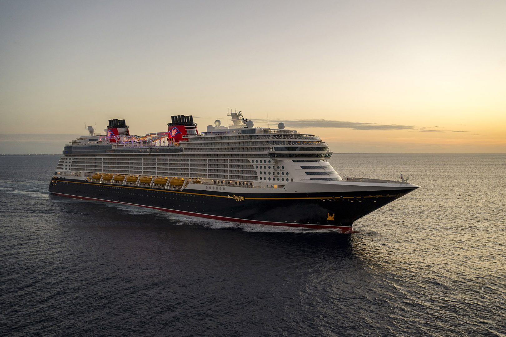 Disney Treasure sailing at sea