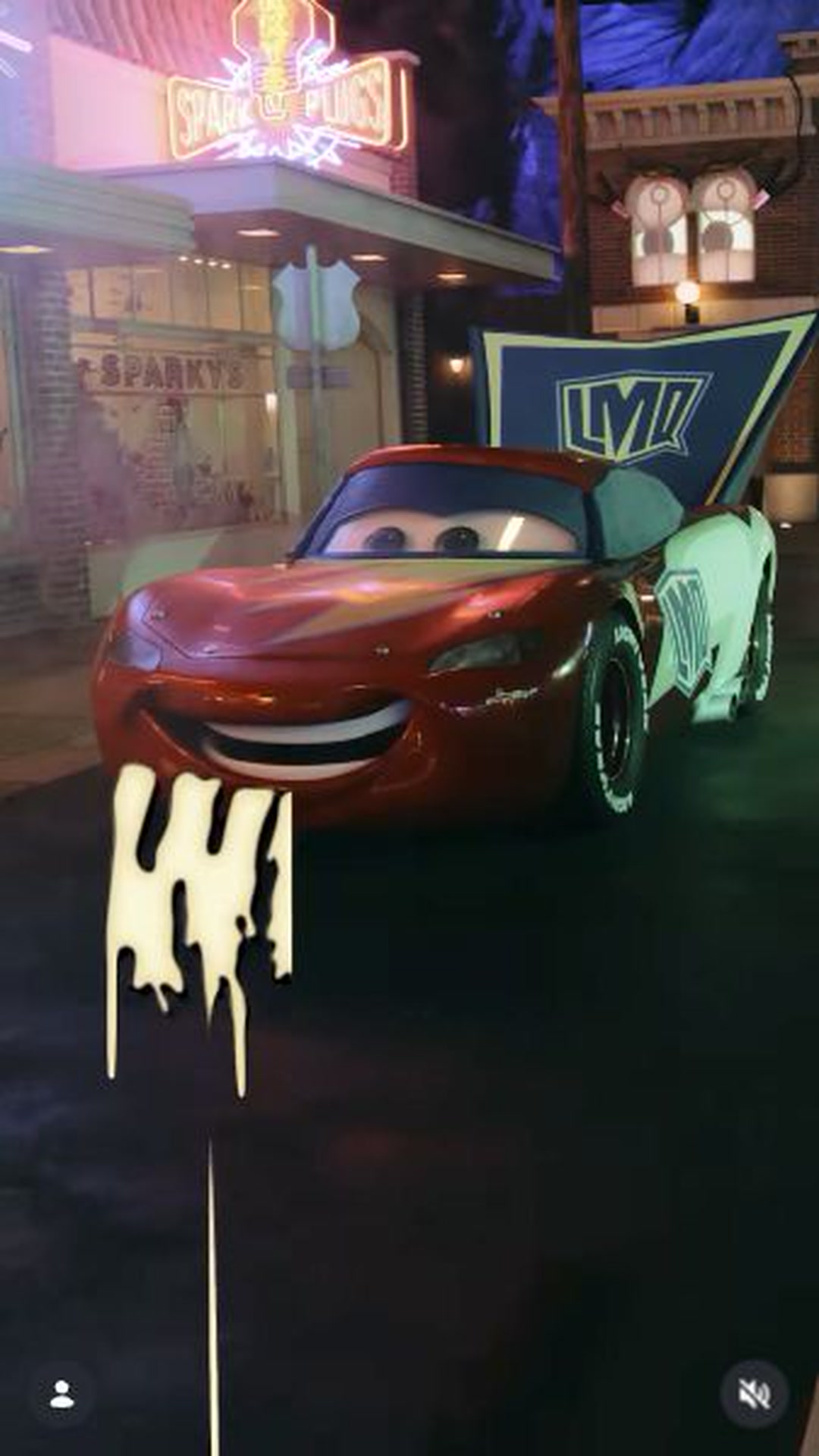 Lightning McQueen in Disneyland’s Radiator Screams Halloween video