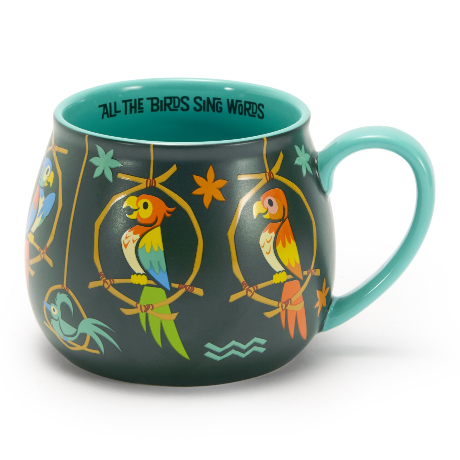 Enchanted Tiki Room mug with José, Fritz, Michael and Pierre