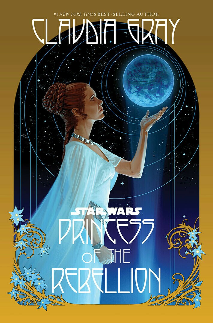 Star Wars: Princess of the Rebellion cover featuring Princess Leia beneath a glowing blue planet