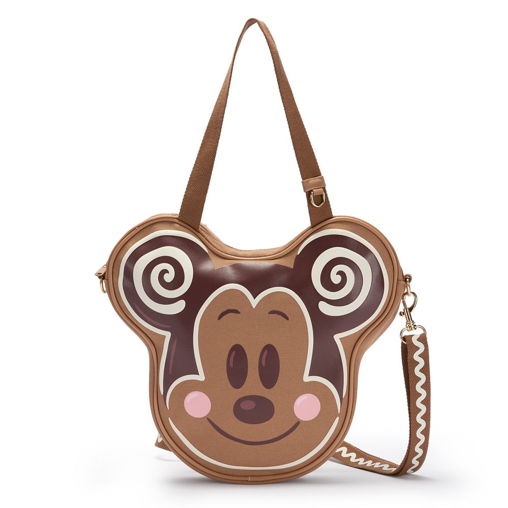 Mickey Mouse gingerbread mini canvas tote with icing-style details