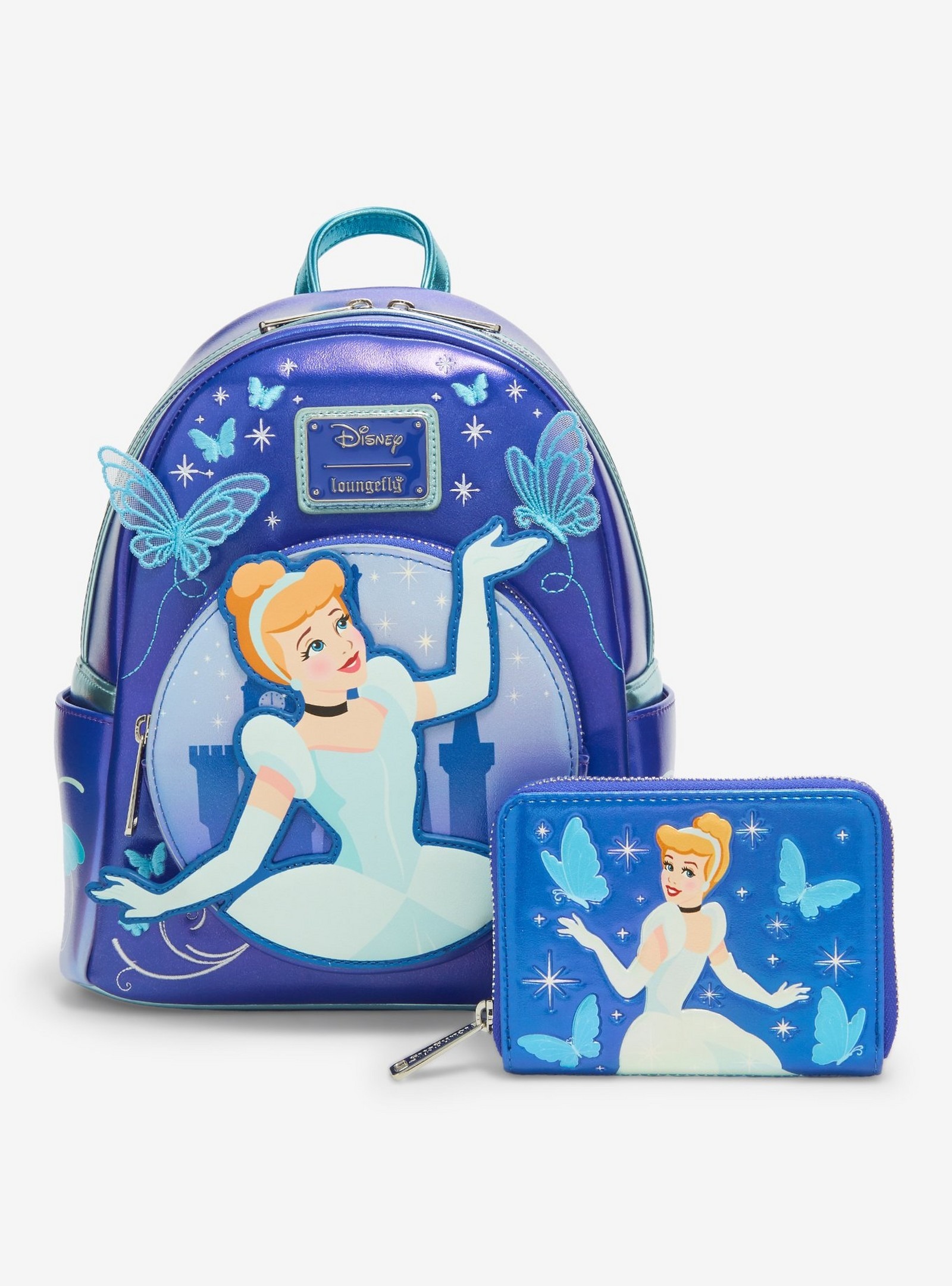 Cinderella Butterflies Loungefly mini backpack view 5