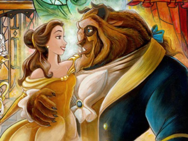 Darren Wilson’s Beauty and the Beast artwork featuring Belle and the Beast