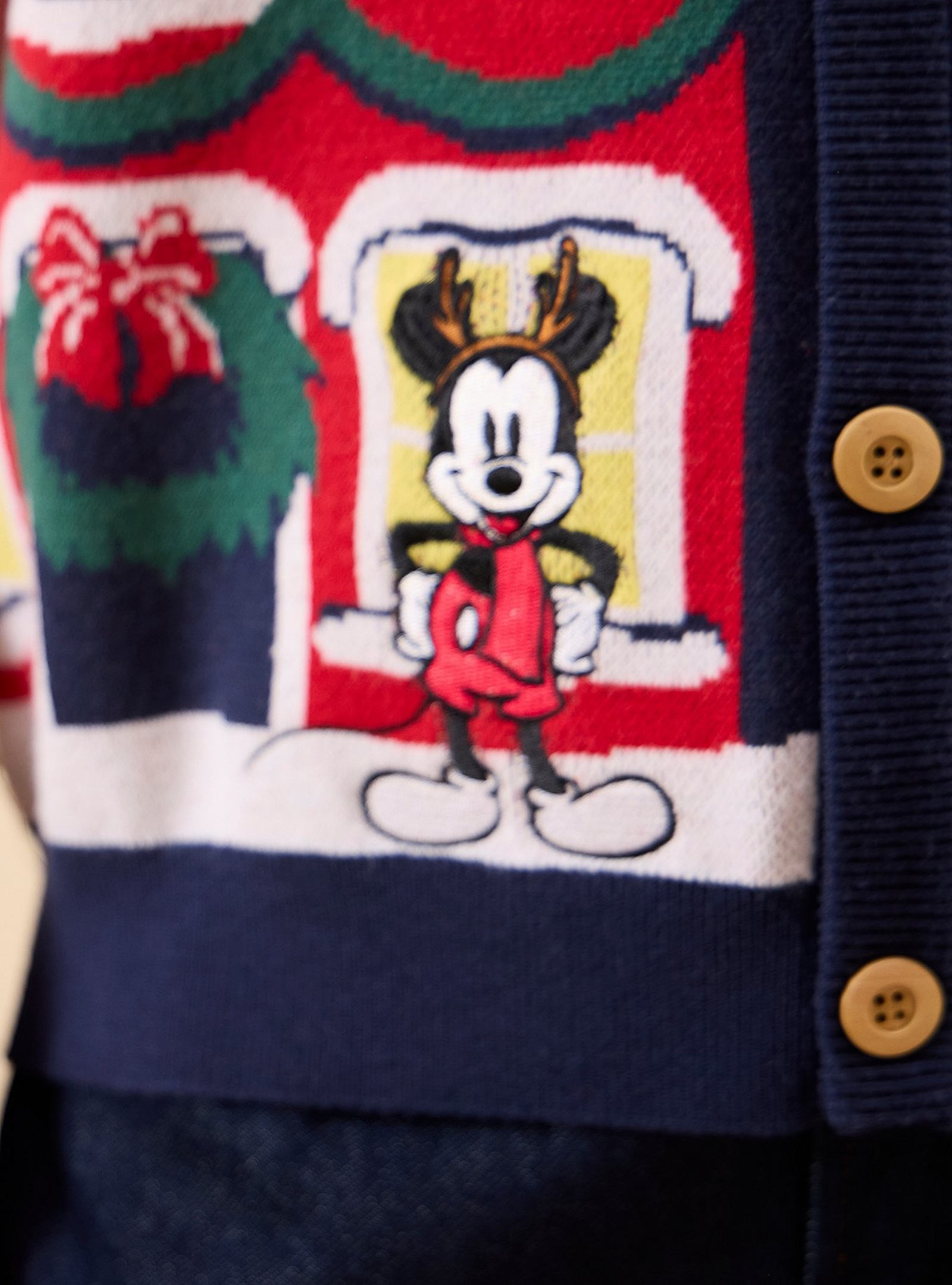 Mickey and Friends holiday scene sweater vest view 5