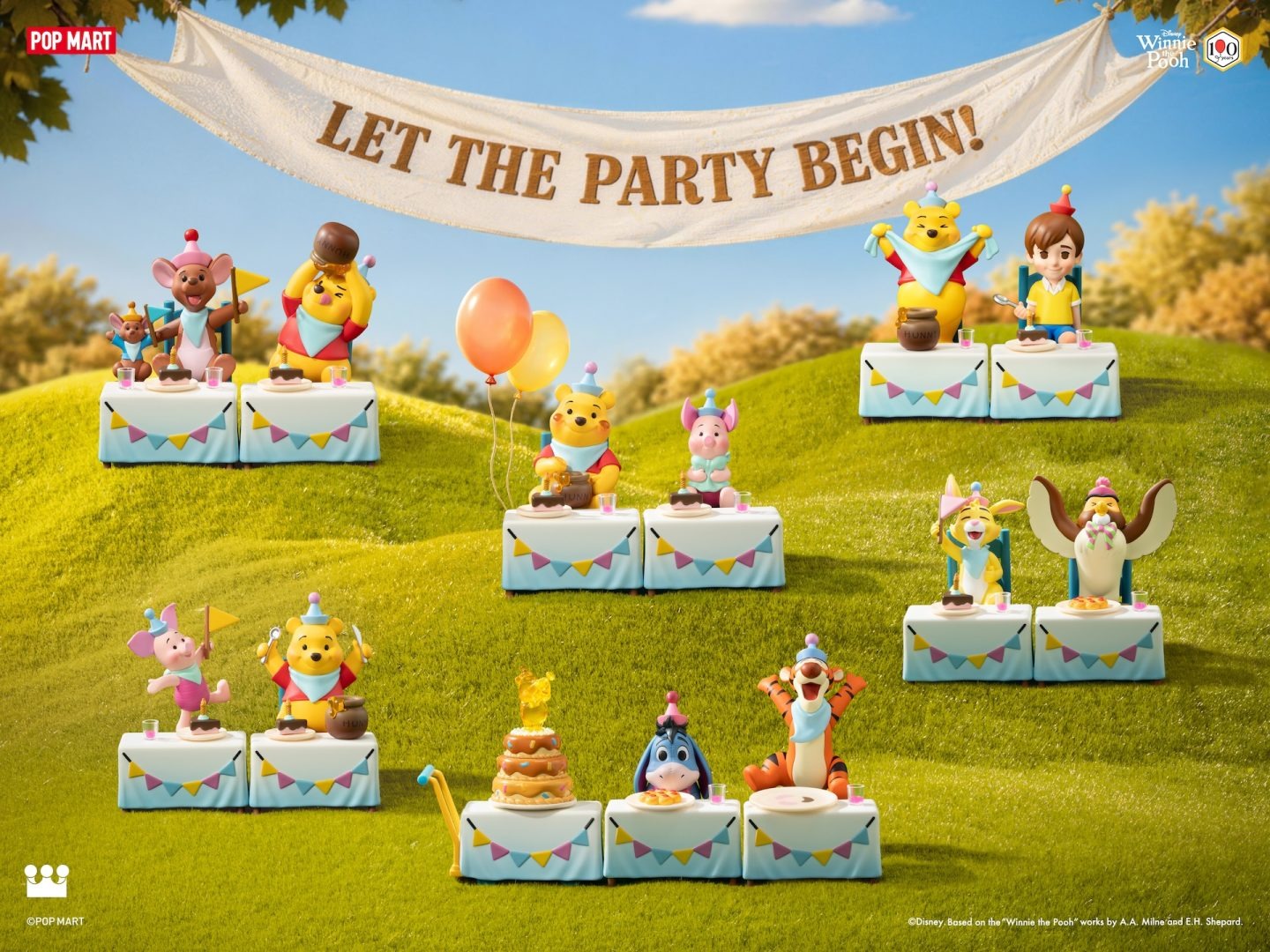Winnie the Pooh Let’s Party figures from POP MART