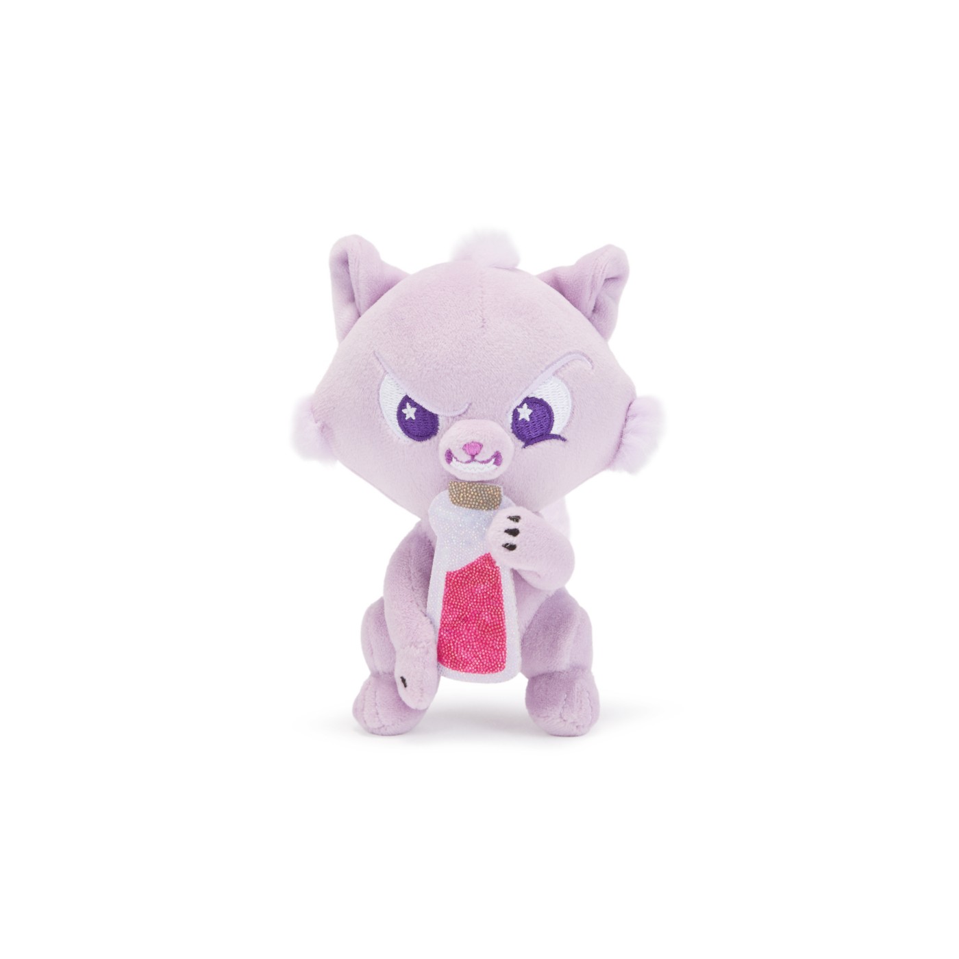 Yzma as a cat Wishables plush holding a potion bottle