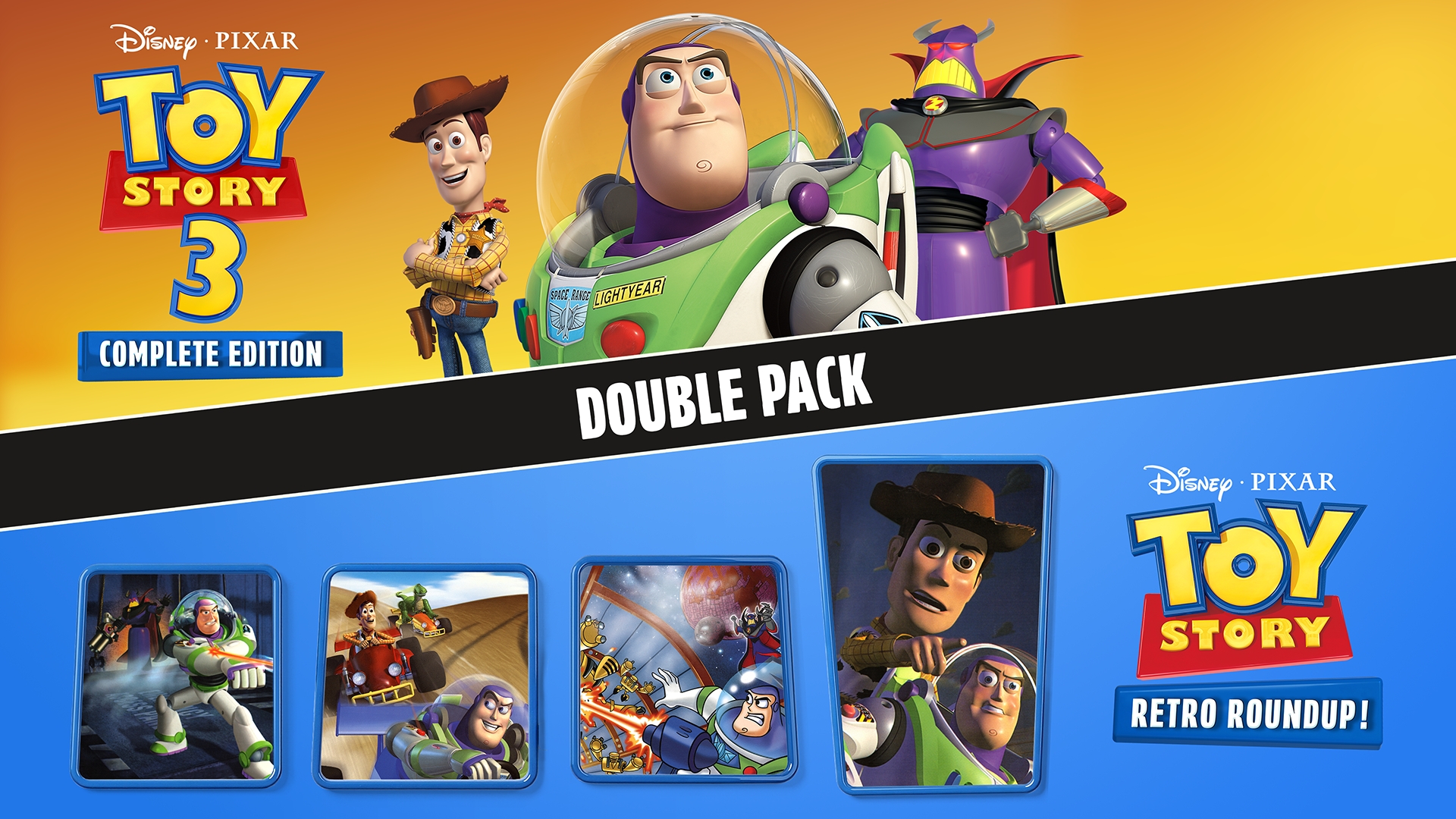 Toy Story Retro Roundup and Toy Story 3 Complete Edition official game artwork