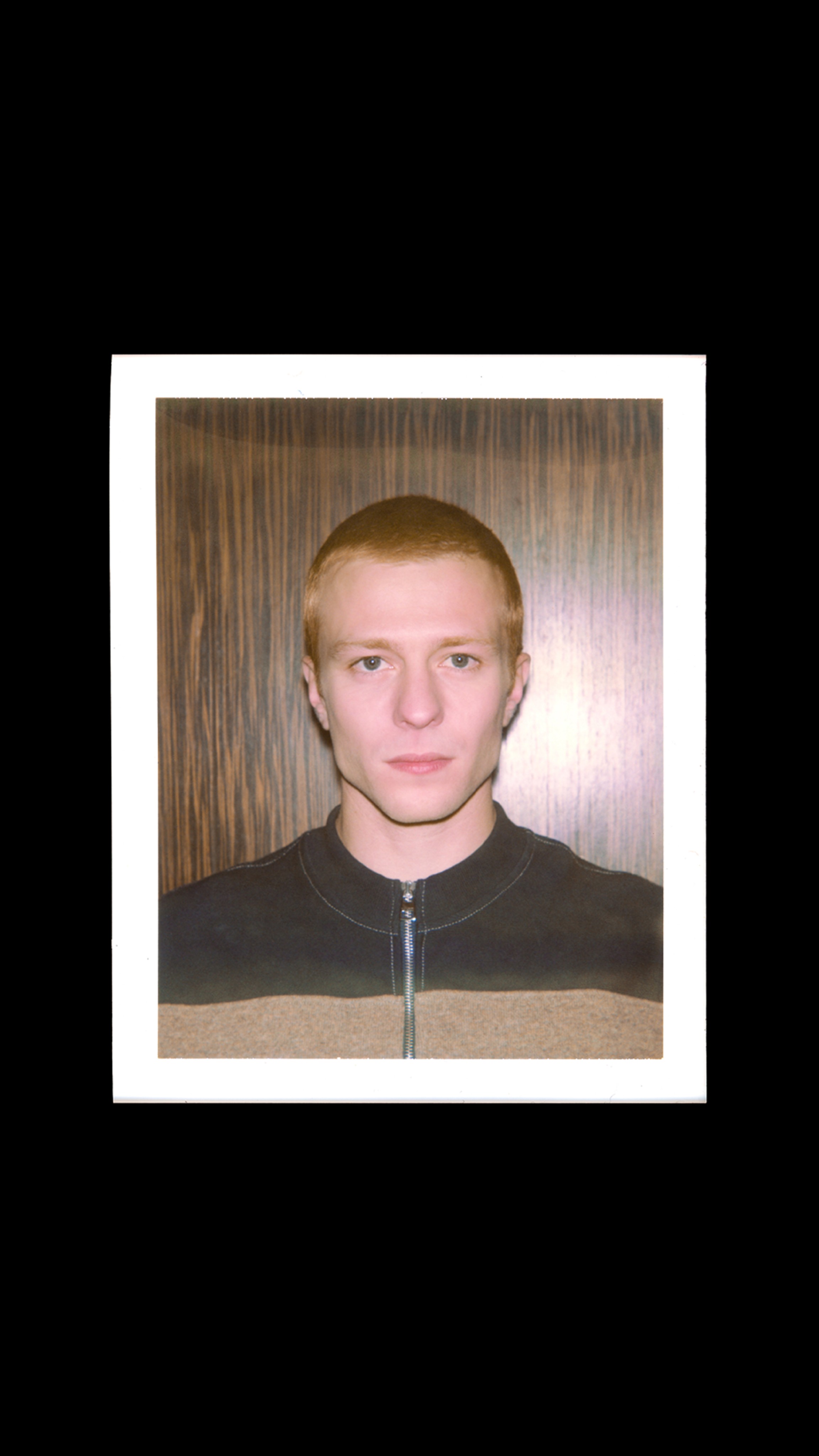Ruaridh Mollica in a peel-apart Polaroid portrait for VisionQuest