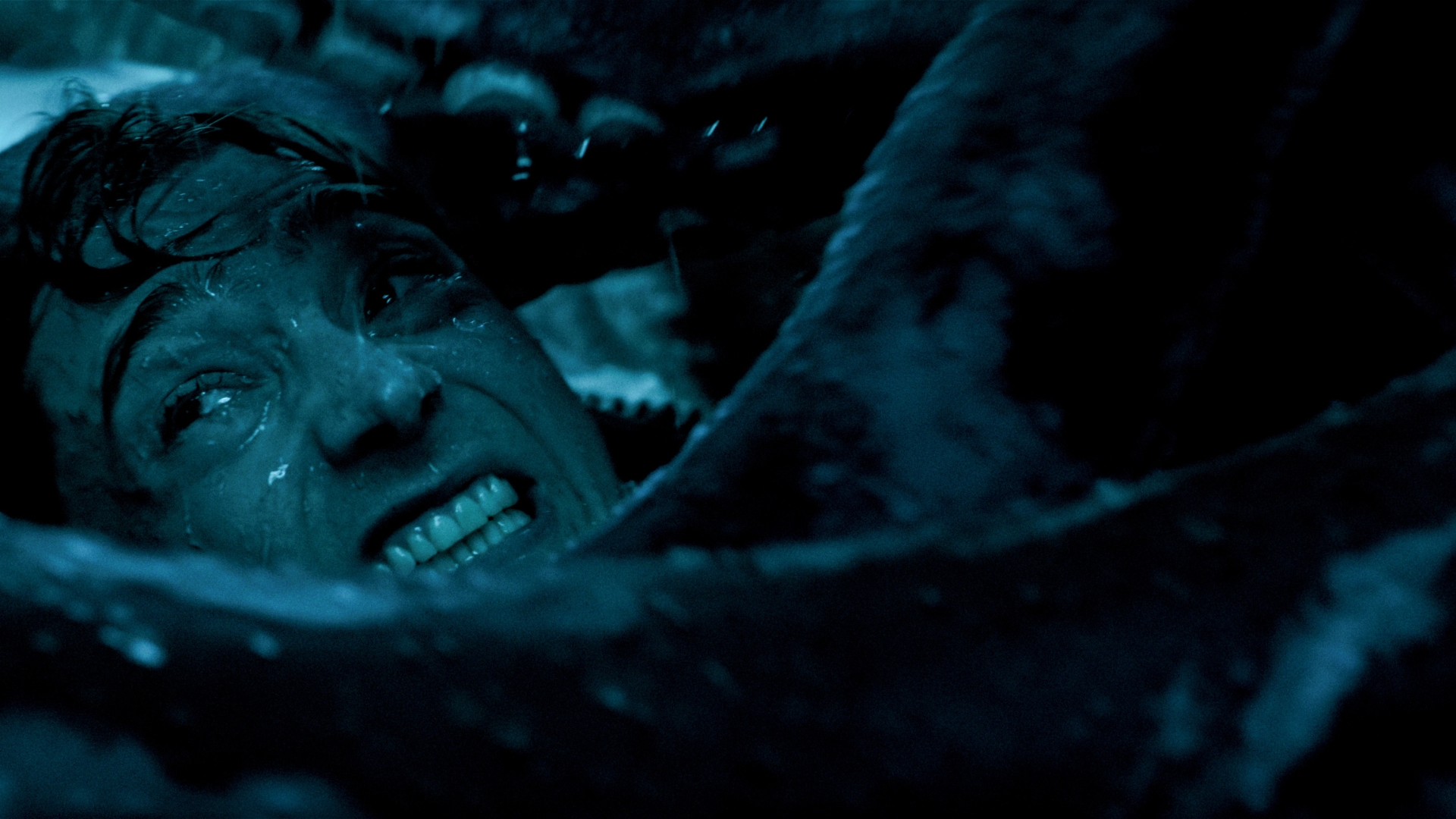 Austin Abrams as Jay Gardiner inside the whale in Whalefall