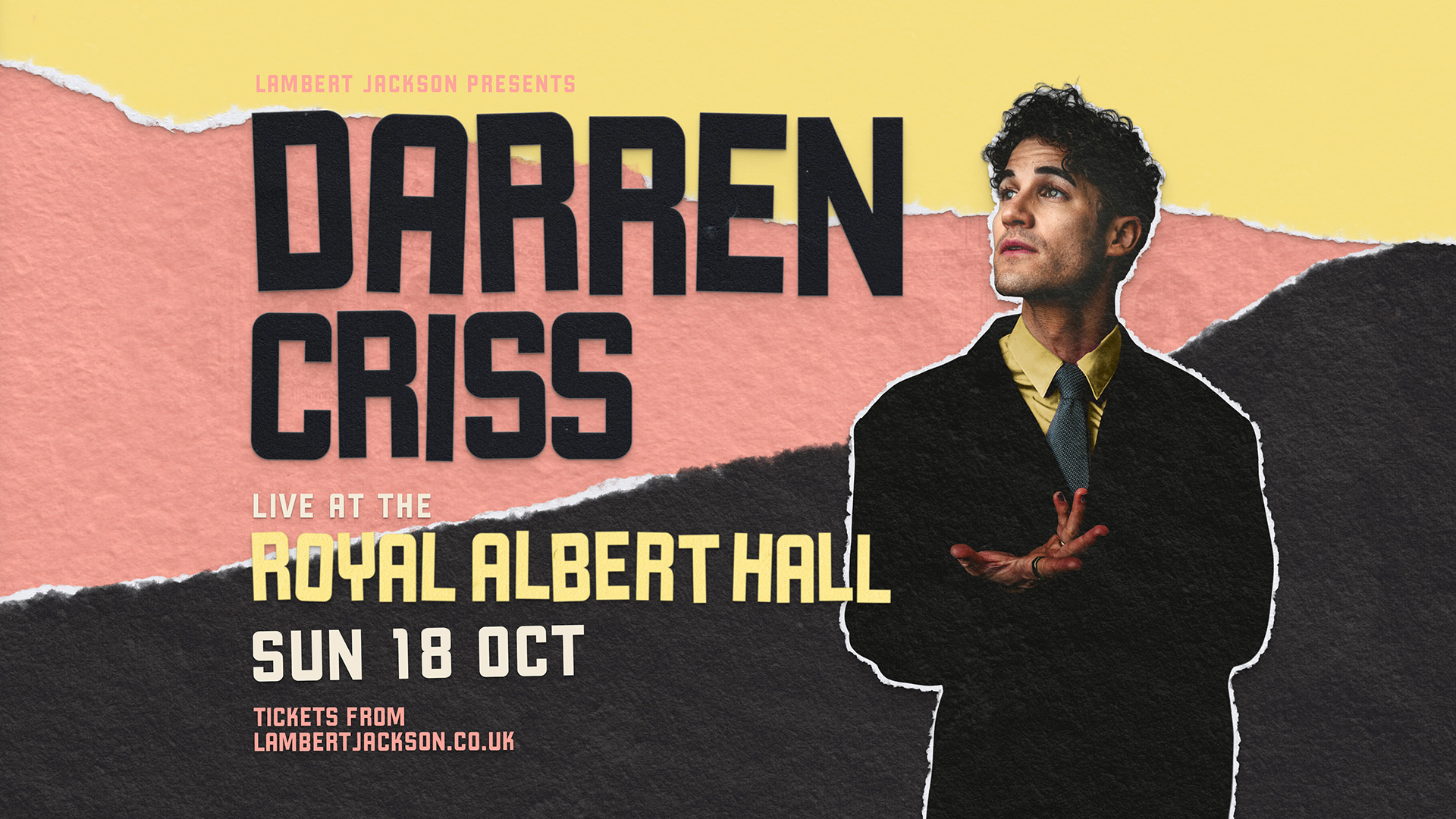 Darren Criss Live at the Royal Albert Hall concert promotional image