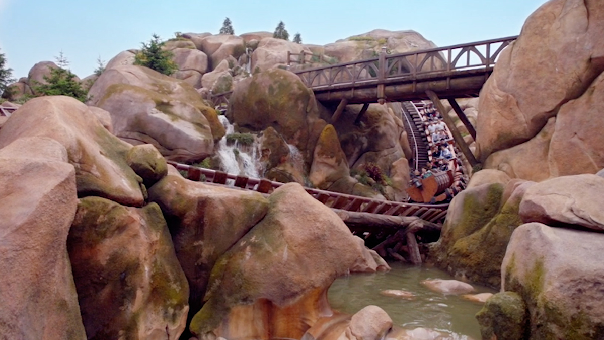 Seven Dwarfs Mine Train winding through Fantasyland at Shanghai Disneyland