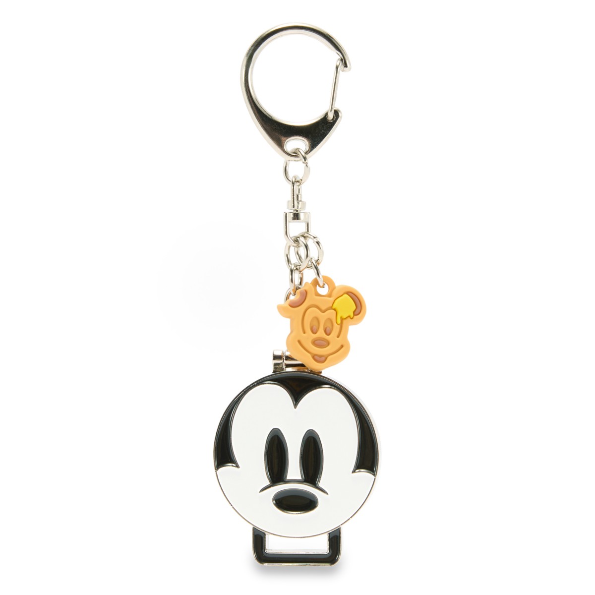 Mickey Mouse waffle-iron bag charm with an extra butter-topped waffle charm