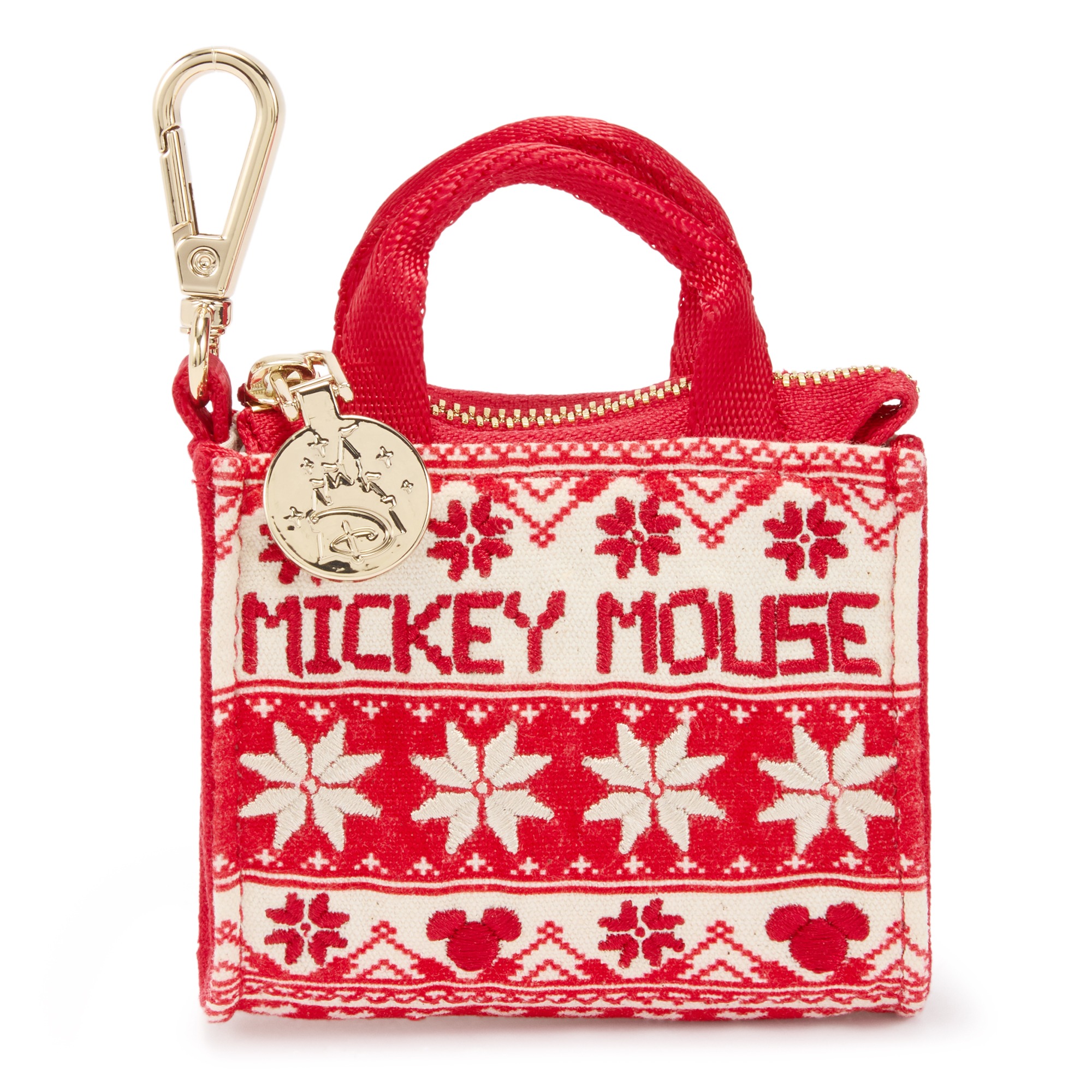 The Mickey Mouse Fair Isle micro tote bag charm