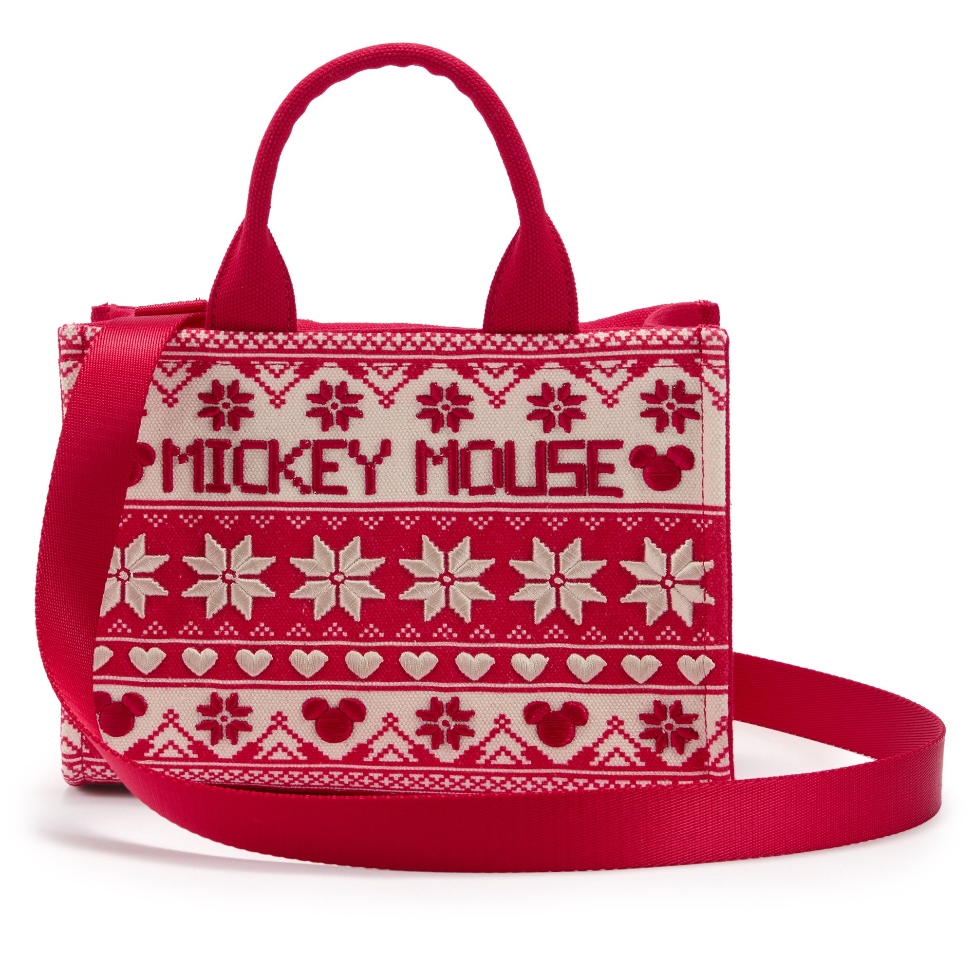 The back of the Mickey Mouse Fair Isle mini tote