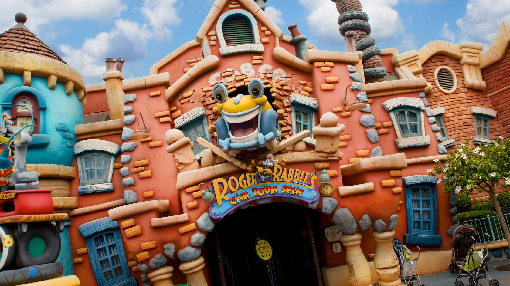 The entrance to Roger Rabbit’s Car Toon Spin at Disneyland